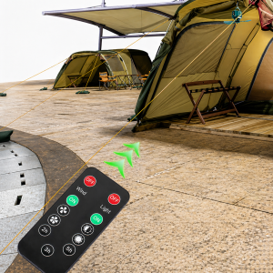 Hordozható 2 az 1-ben mennyezeti ventilátor 5200 mAh – USB-s akkumulátoros sátor ventilátor LED világítással kempinghez és hálószobába (BBRLB1484) - 7. kép
