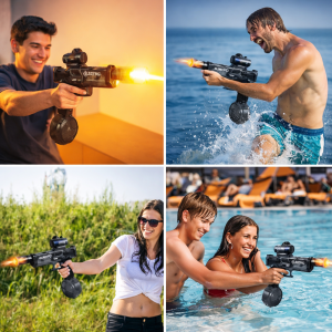 HydroStorm elektromos vízpisztoly – pisztoly formájú automata vízágyú nagy tartállyal, 10m hatótáv (BBJ) - Image 3