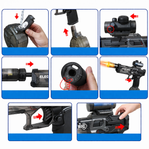 HydroStorm elektromos vízpisztoly – pisztoly formájú automata vízágyú nagy tartállyal, 10m hatótáv (BBJ) - Image 4
