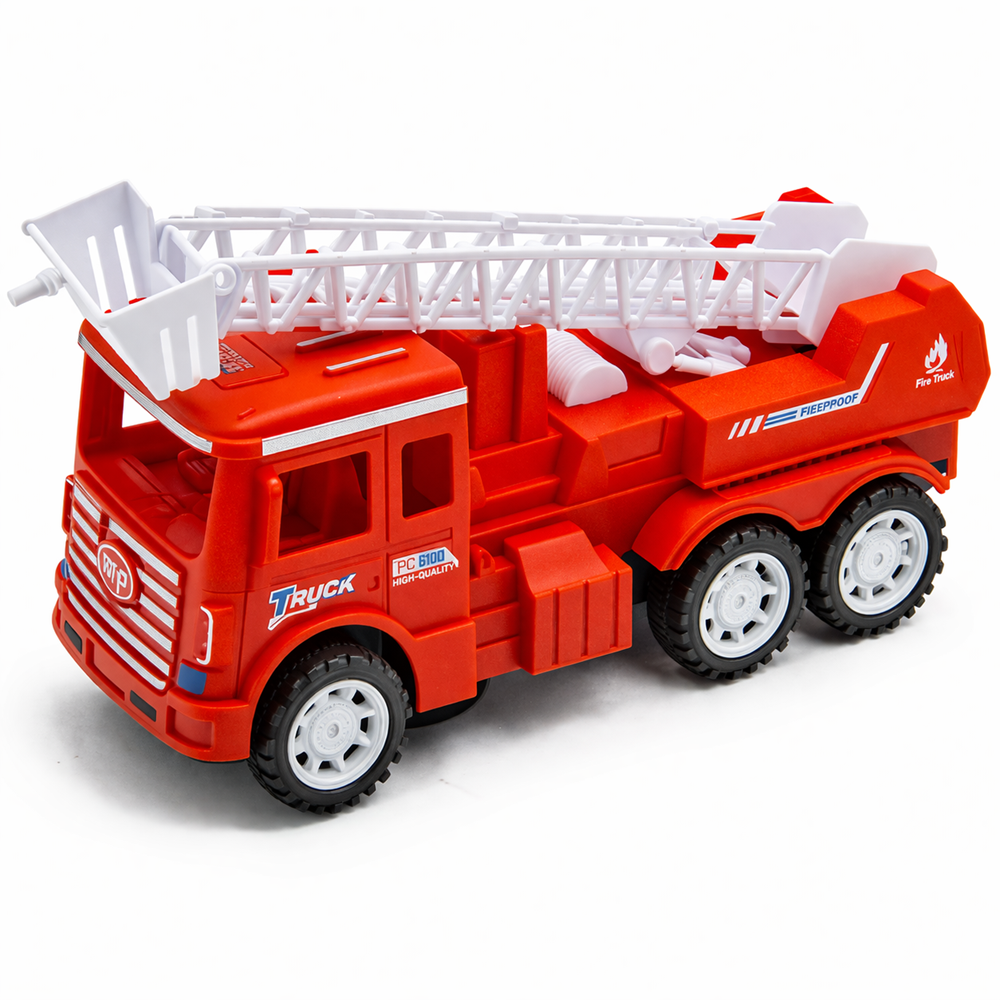 IgniTruck szirénázó és világító tűzoltó autó játék – 6 kerekű mentő jármű hang- és fényhatásokkal gyerekeknek (BBJ) 1