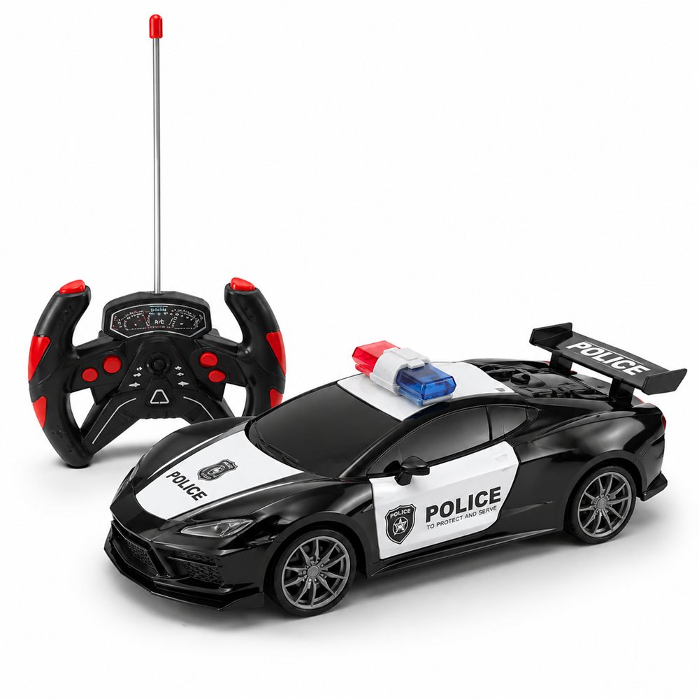 MAX SPEED RACE RC távirányítós rendőrautó – 120 méretarányú játék autó távirányítóval gyerekeknek (BBJ) 1