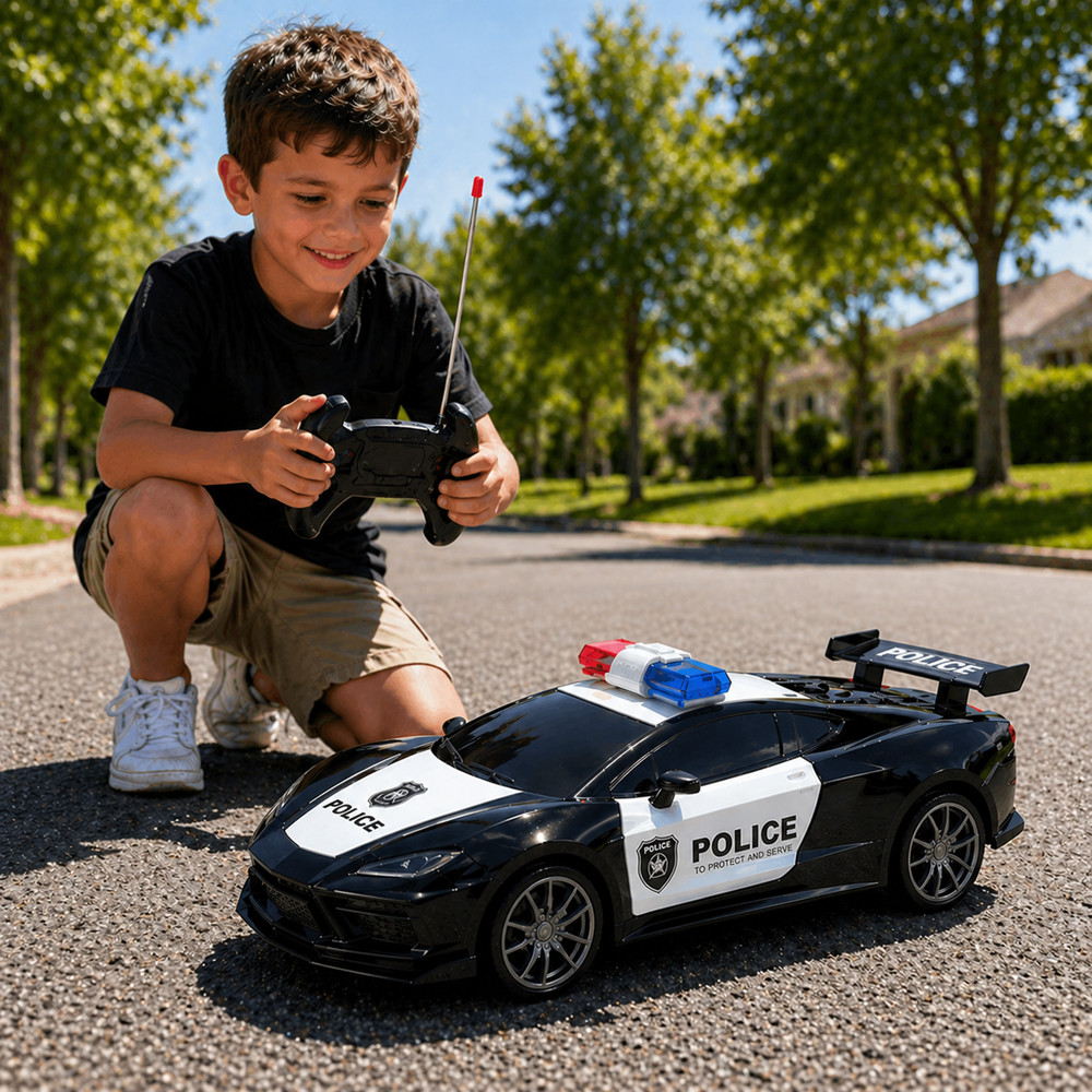 MAX SPEED RACE RC távirányítós rendőrautó – 120 méretarányú játék autó távirányítóval gyerekeknek (BBJ) 2