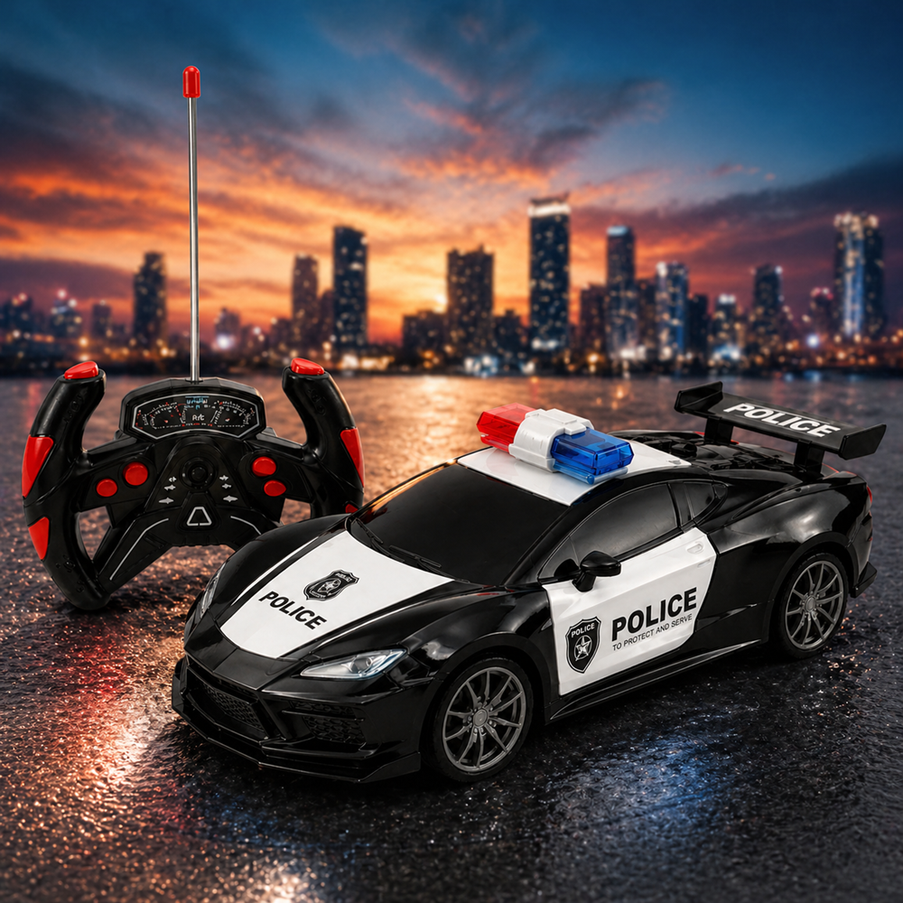 MAX SPEED RACE RC távirányítós rendőrautó – 120 méretarányú játék autó távirányítóval gyerekeknek (BBJ) 5