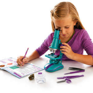 Mikroszkóp készlet kísérleti naplóval – oktató tudományos játék gyerekeknek, türkiz (BBMJ) - Image 5