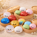 Mystery dumpling meglepetés gombóc – gyűjthető színes dumpling squishy, random színnel