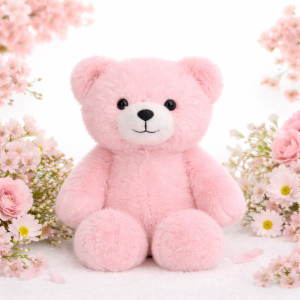 PiheMackó rózsaszín plüss maci – puha, ölelhető teddy mackó gyerekeknek és ajándéknak (BBJ) - Image 6