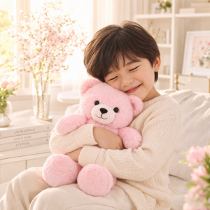 PiheMackó rózsaszín plüss maci – puha, ölelhető teddy mackó gyerekeknek és ajándéknak (BBJ) - Image 4