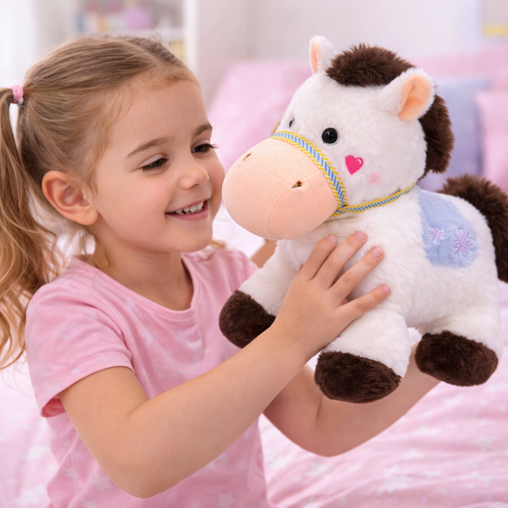 PufiPóni plüss ló 20 cm – puha, ölelhető lovacska plüss játék gyerekeknek és ajándéknak (BBJ) 4