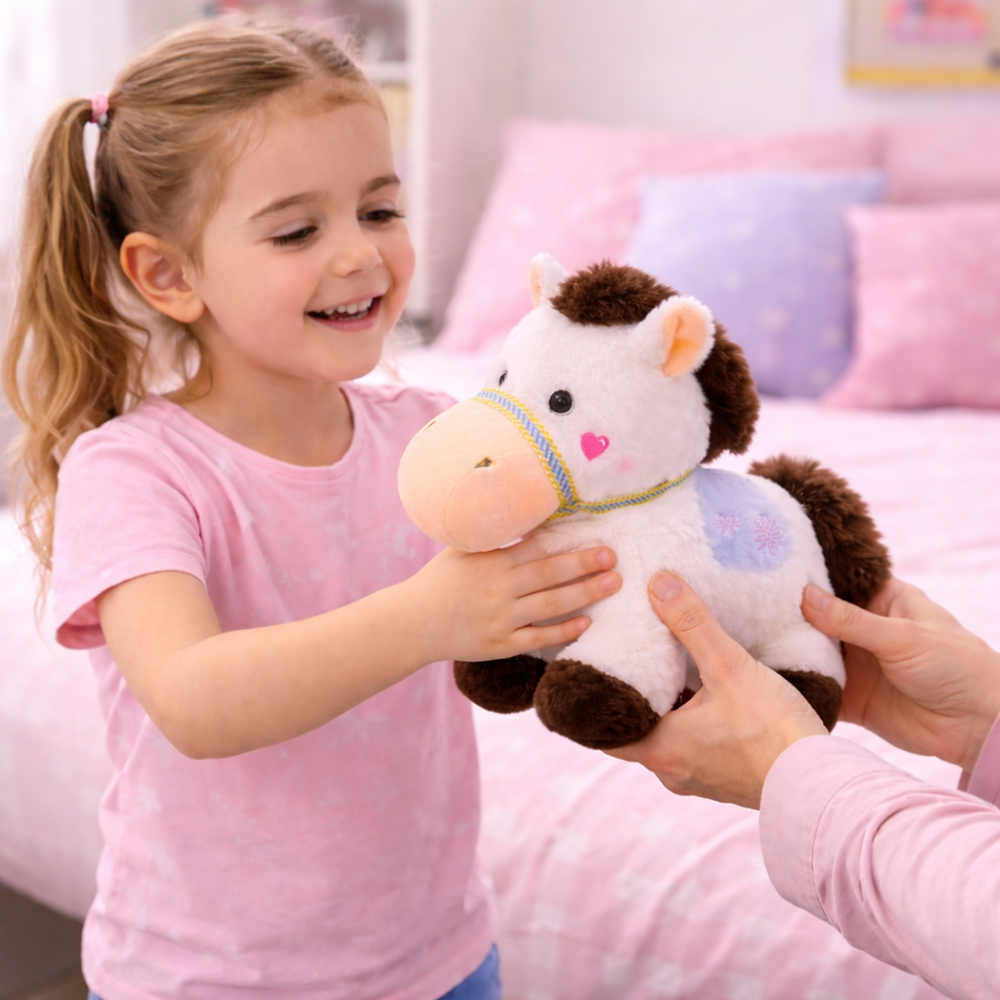 PufiPóni plüss ló 20 cm – puha, ölelhető lovacska plüss játék gyerekeknek és ajándéknak (BBJ) 6