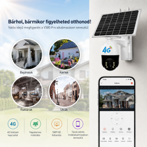 Ai Solar SPM-T0 5MP 4G napelemes kamera – kültéri vezeték nélküli biztonsági megfigyelő kamera mobilos eléréssel (BBD) - 3. kép