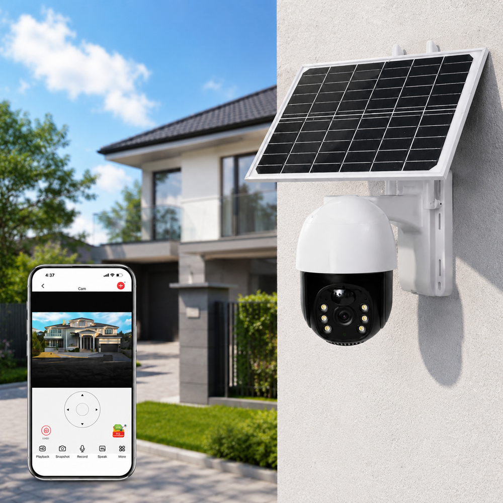 Ai Solar SPM-T0 5MP 4G napelemes kamera – kültéri vezeték nélküli biztonsági megfigyelő kamera mobilos eléréssel (BBD) 4