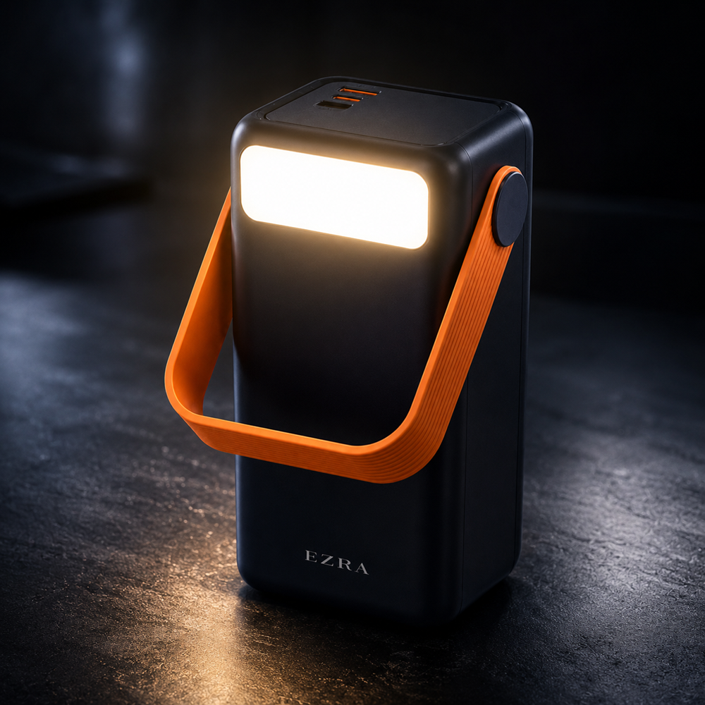 EZRA PR138 powerbank 40000mAh – nagy kapacitású hordozható gyorstöltő LED lámpával és Type-C csatlakozóval (BBTHM) 5