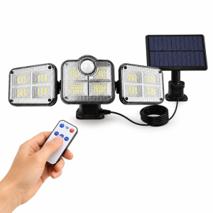 HAYAMI KL25-175A napelemes LED lámpa 138 SMD LED-del – mozgásérzékelős kültéri világítás távirányítóval (BBD) - 5. kép