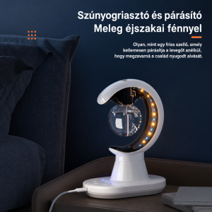 Hold alakú elektromos szúnyogirtó lámpa párásítóval és LED éjszakai fénnyel - fehér (BBM) - 7. kép