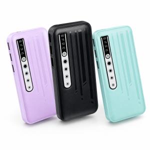 PB-20000 LCD powerbank 20000mAh – hordozható gyorstöltő külső akkumulátor 3 USB porttal (THM) - 6. kép