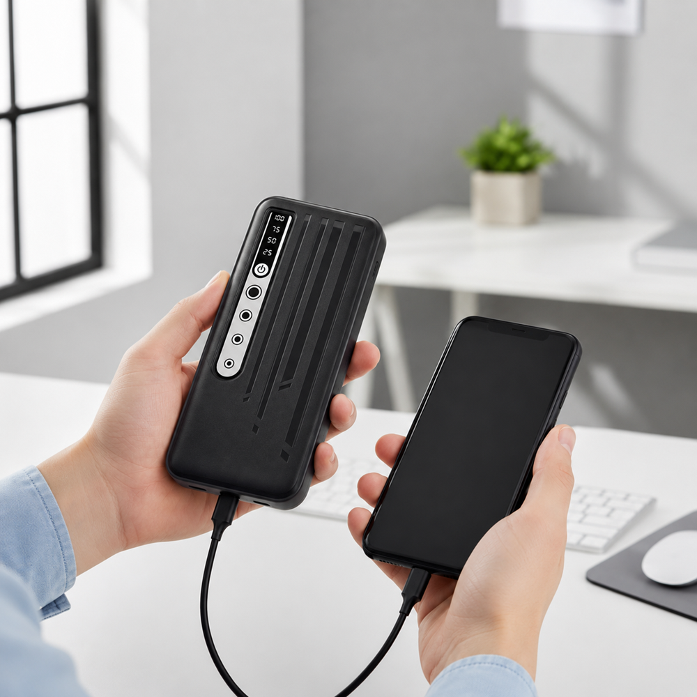 PB-20000 LCD powerbank 20000mAh – hordozható gyorstöltő külső akkumulátor 3 USB porttal (BBD) 5