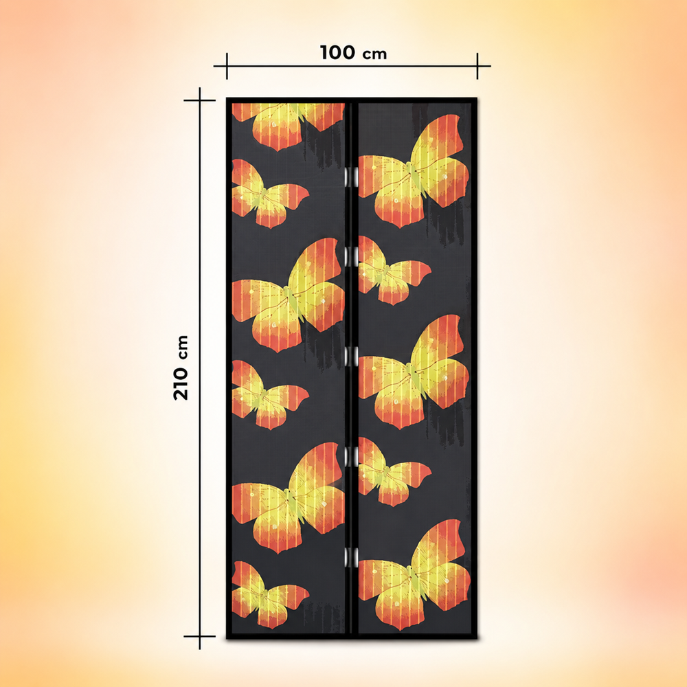 Pillangós mágneses szúnyogháló ajtóra 100×210 cm – automata záródású rovarháló függöny (GL- 11398C) 4