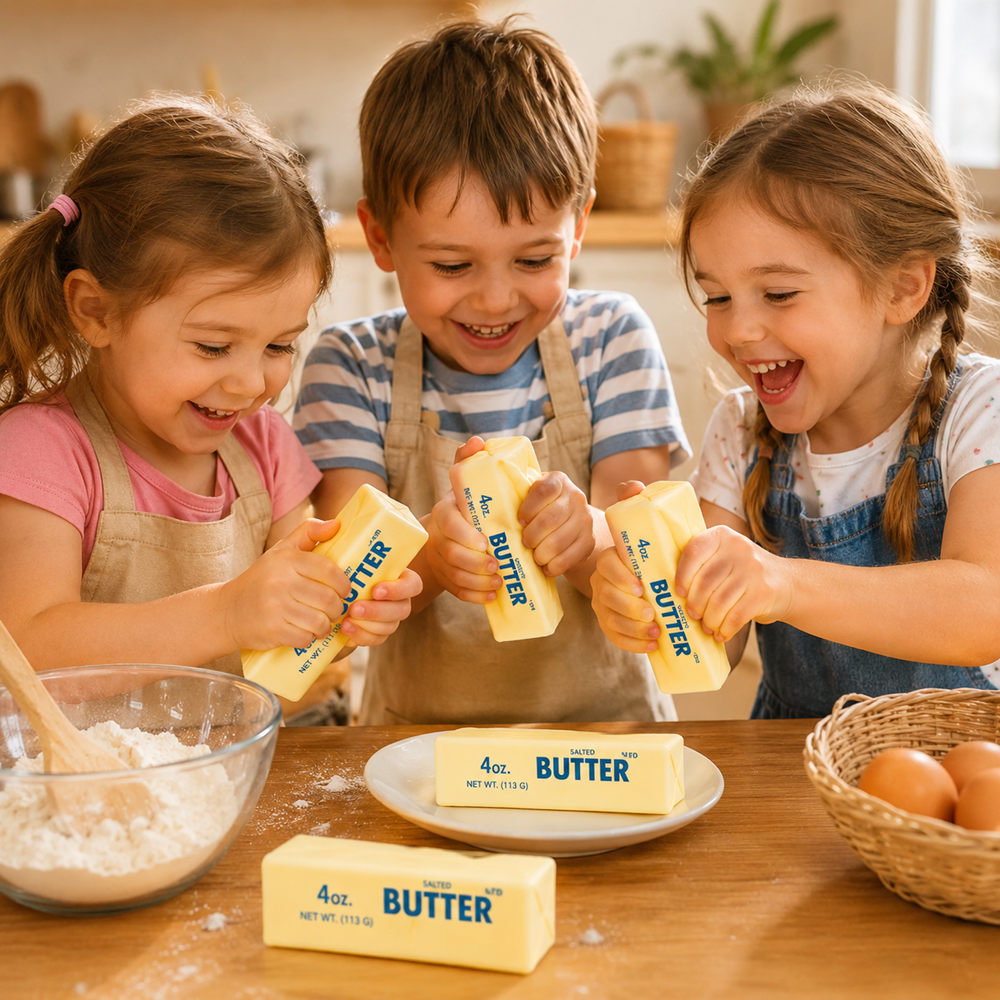 Sózott vaj squishy stresszoldó játék 4oz – puha nyomkodható hab fidget játék sárga kivitelben (BBE) 3