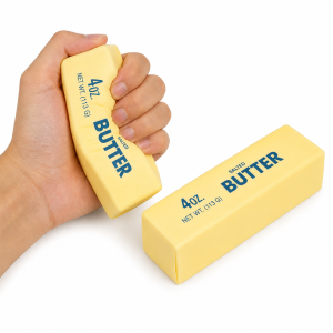 Butter squishy stresszoldó játék – puha nyomkodható hab fidget játék sárga kivitelben (BBE) (FX) - 8. kép