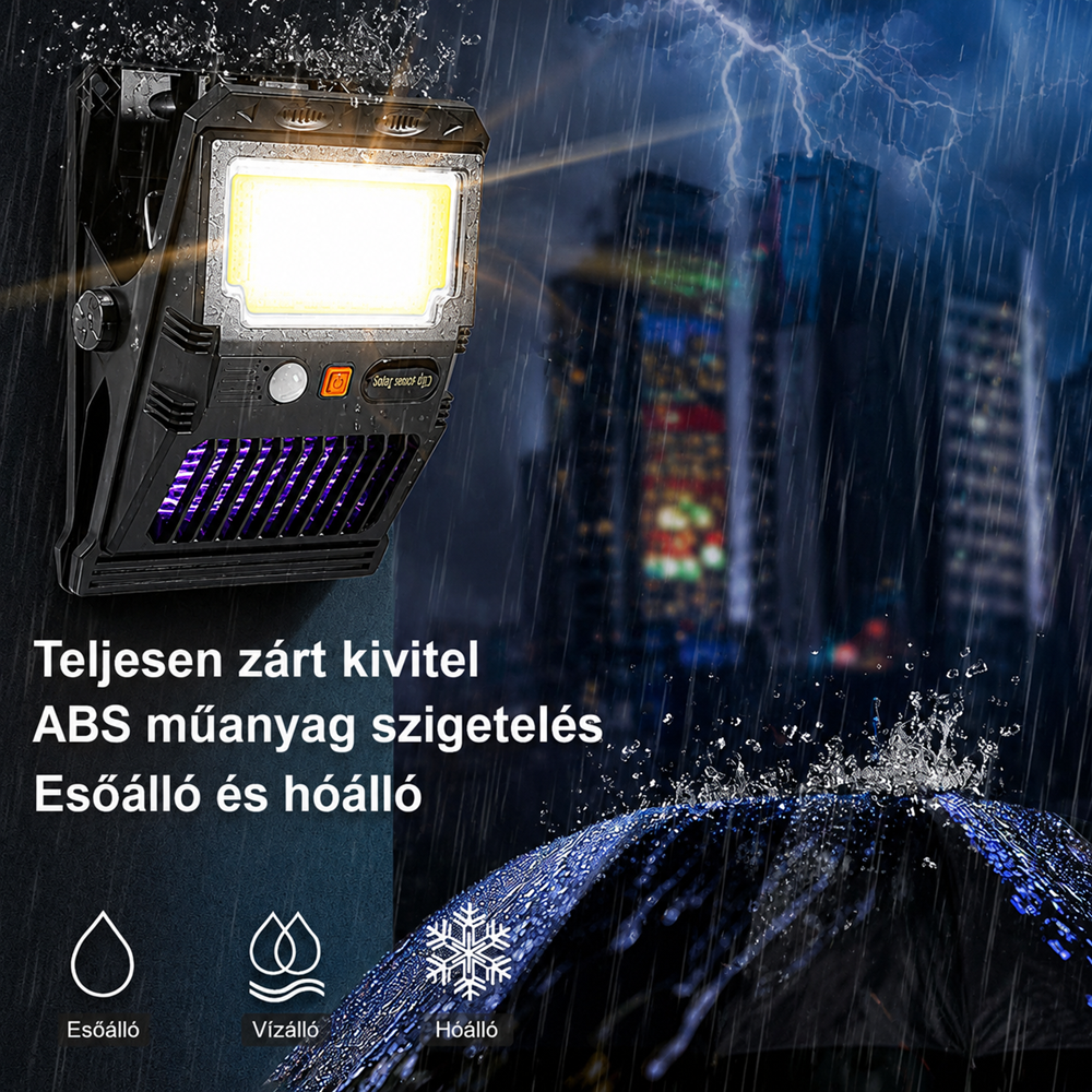W7105-2 napelemes LED klipsz lámpa – kültéri multifunkciós szolár világítás (BBD) 3