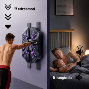 Zenélő LED boxfal gyerekeknek – Box tréner reflexfejlesztő bokszgép kesztyűvel (BBJ) - 5. kép