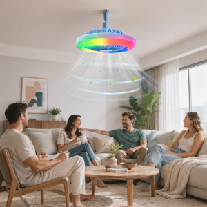 30W RGB LED ventilátorlámpa – multifunkciós mennyezeti lámpa ventilátorral (BBJH) - 3. kép