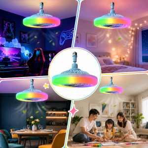 30W RGB LED ventilátorlámpa – multifunkciós mennyezeti lámpa ventilátorral (BBJH) - 4. kép