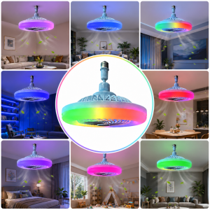 30W RGB LED ventilátorlámpa – multifunkciós mennyezeti lámpa ventilátorral (BBJH) - 5. kép