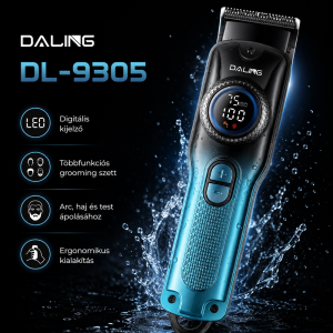 Daling DL-9305 férfi grooming szett digitális kijelzővel – többfunkciós hajvágó, szakállvágó és trimmer készlet (BBD) - 3. kép