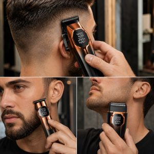 Daling DL-9308 3 az 1-ben grooming szett digitális kijelzővel – hajvágó, trimmer és borotva készlet (BBD) - 3. kép