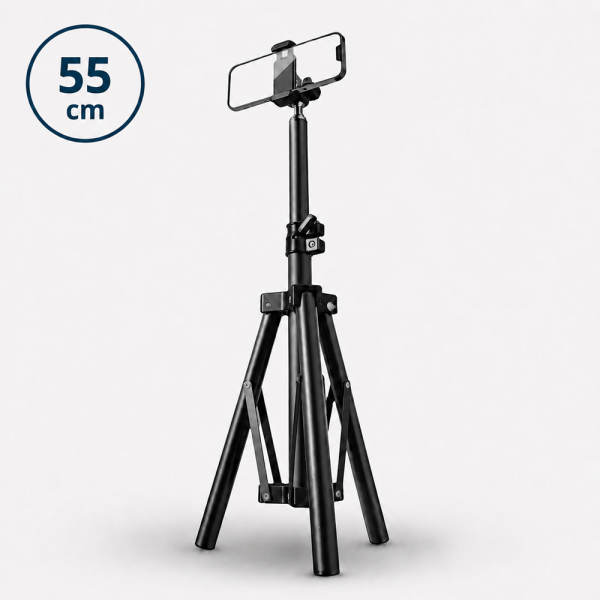 EZRA HL97-1 55 cm-es telefon tripod állvány – állítható mobiltelefon tartó fotózáshoz és videózáshoz (THM) 1
