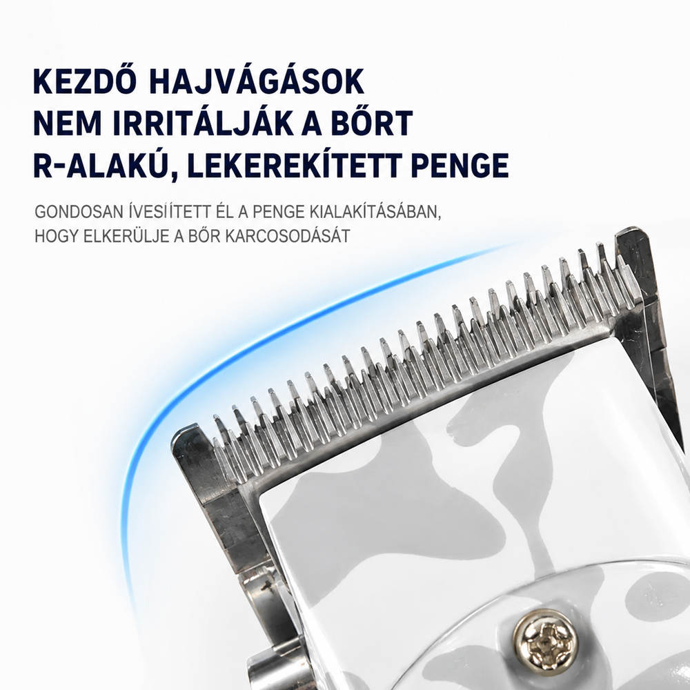Kemei KM-2137 elektromos hajvágó és szakállvágó gép – átlátszó házas hajnyíró készülék (BBD) 4