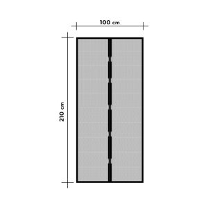 Mágneses szúnyogháló függöny ajtóra - Fekete - 100 x 210 cm (GL-11398BK) - 4. kép