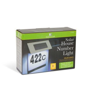 Modern kültéri LED házszám világítás rozsdamentes acélból - 19 x 18,5 cm (GL-11446B) - 3. kép