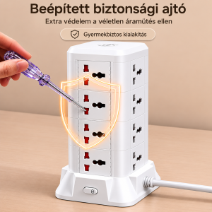 Többfunkciós LED asztali lámpa elosztóval, USB töltővel és vezeték nélküli telefontöltővel (BBD) - 5. kép