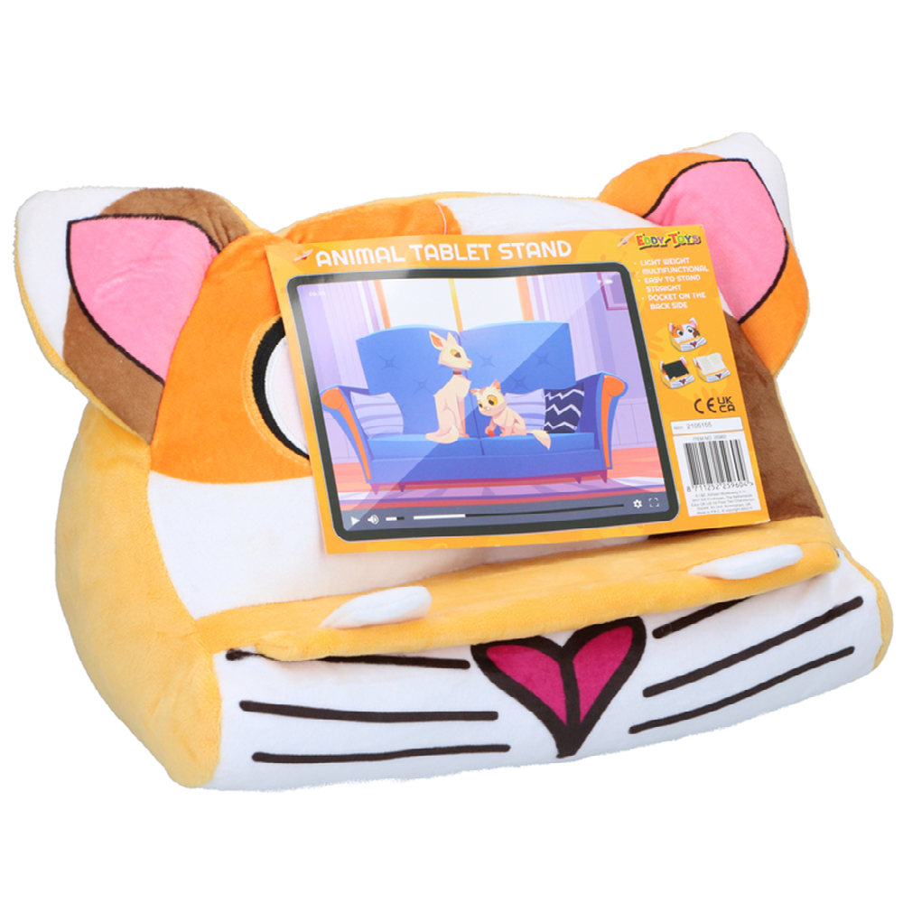 Cicás plüss tablettartó párna – puha tartó, 33 × 27 × 18 cm (EDC)3