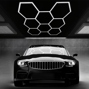 Hexagon LED műhely- és garázsvilágítás mennyezeti panellámpa 280W – 257×244 cm, 6500K (BBRLB2077) - Image 10
