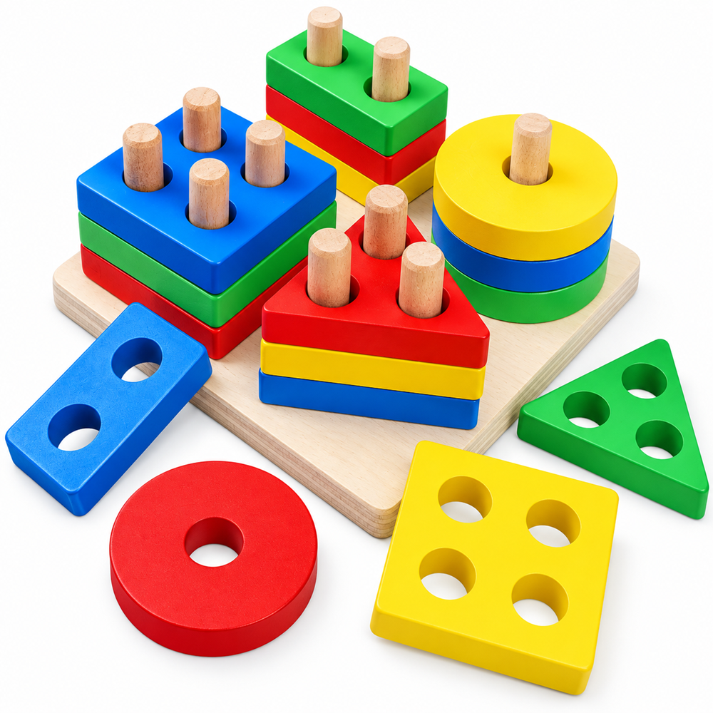 Montessori fa készségfejlesztő játék 16 részes (EB-MB-11112, ECG01111P)5