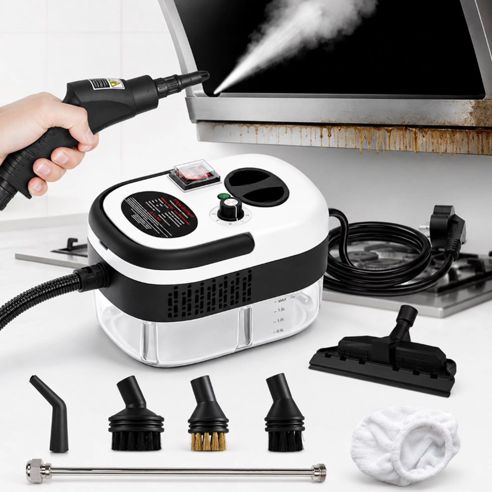 Nagy teljesítményű gőztisztító 2500W – univerzális tisztítógép otthoni takarításhoz (BBRLB1810)4