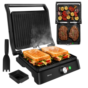 Ruhhy elektromos grillsütő 2000 W – praktikus asztali grill húsokhoz és zöldségekhez (WNDR26176) - Image 15