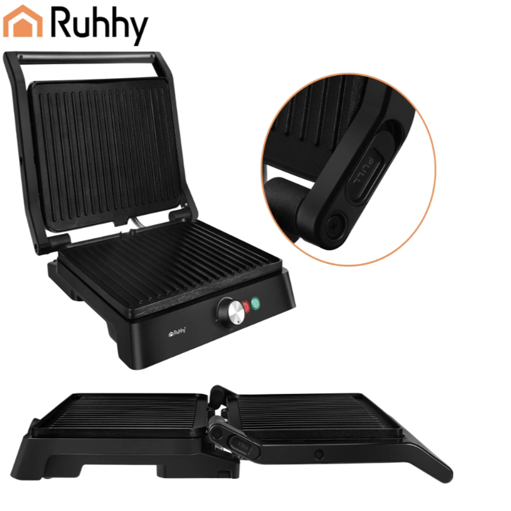 Ruhhy elektromos grillsütő 2000 W – praktikus asztali grill húsokhoz és zöldségekhez (WNDR26176)1