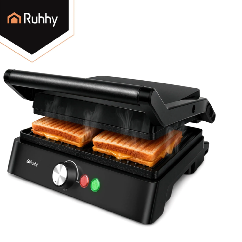 Ruhhy elektromos grillsütő 2000 W – praktikus asztali grill húsokhoz és zöldségekhez (WNDR26176)2