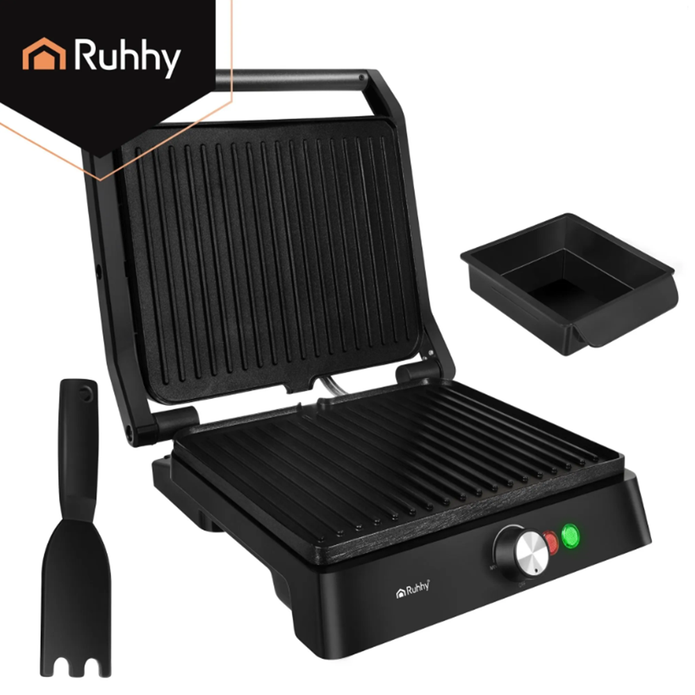 Ruhhy elektromos grillsütő 2000 W – praktikus asztali grill húsokhoz és zöldségekhez (WNDR26176)4