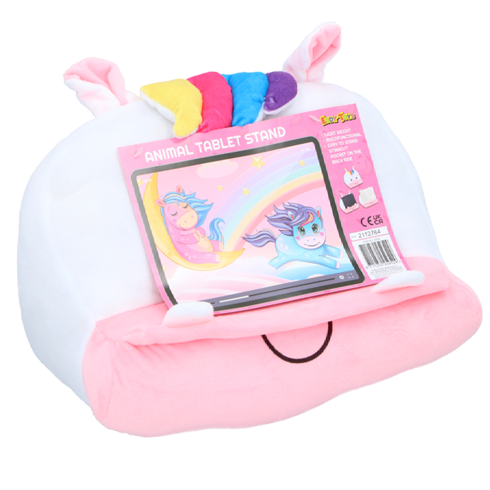 Unikornisos plüss tablettartó párna – 33 × 27 × 18 cm (EDC)2