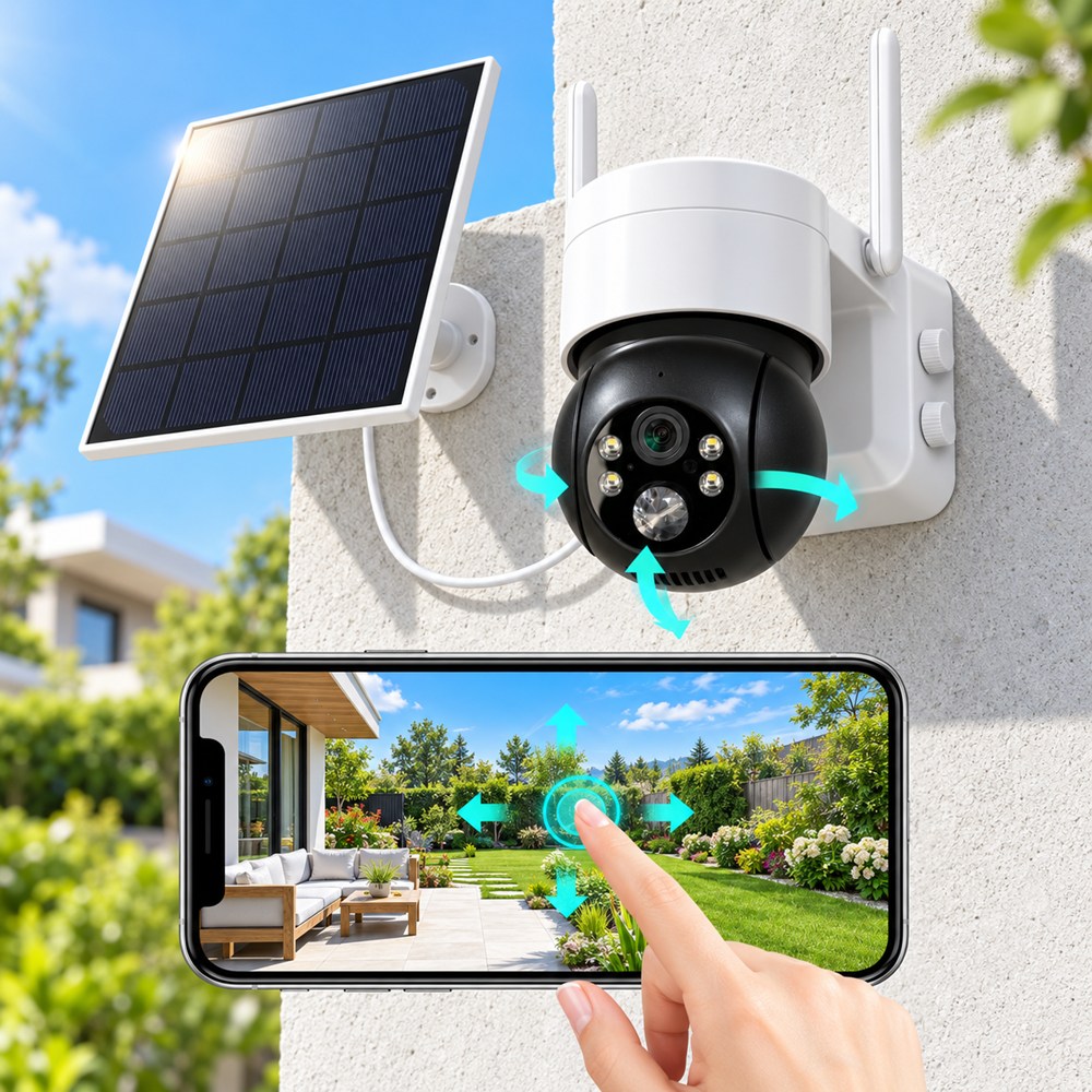 Napelemes Q8 biztonsági kamera – 4 MP, intelligens érzékelő (BBD)1