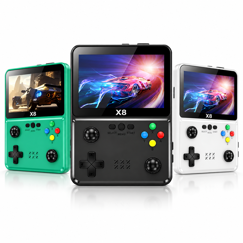 X8 hordozható retro játékkonzol – 4” IPS HD kijelző (BBV)9